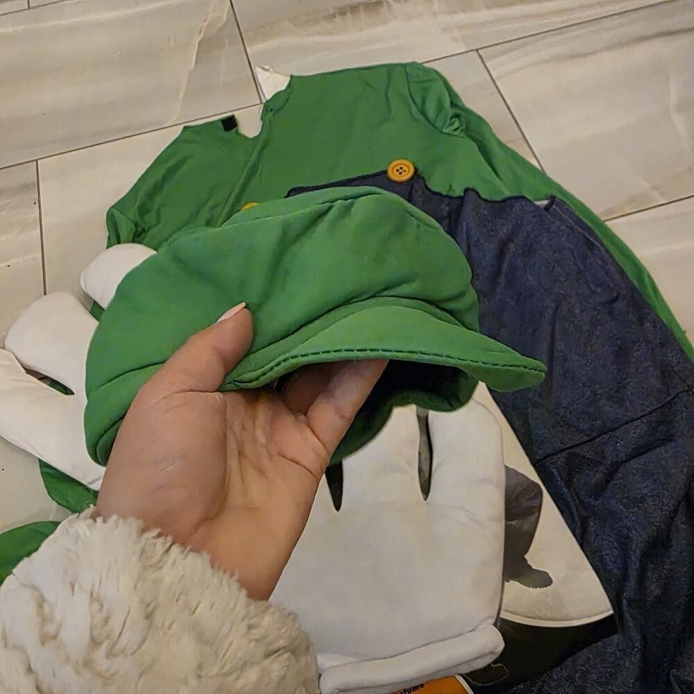 Super Mario Brothers Bros Luigi Adult Nintendo Video Game Costume - Large - Picture 9 of 16
